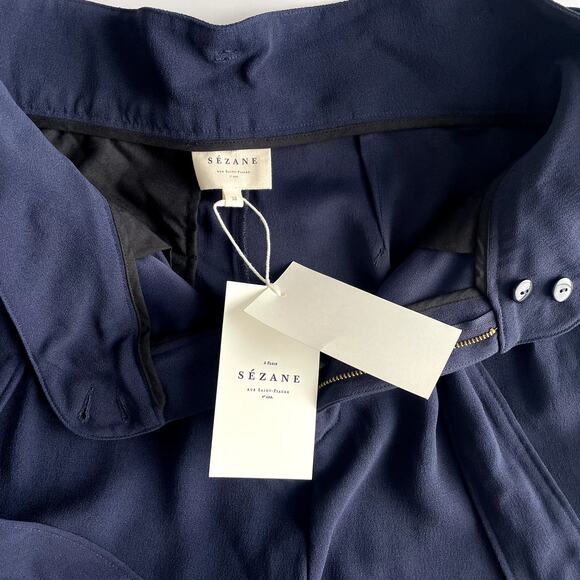 NWT SÉZANE Austin Trousers Navy High Waisted Pants Size 6 - Picture 6 of 16